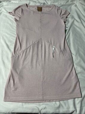 Indygena Tencel T-Shirt Dress Medium Blush Pink Short Sleeve NWT Minimalist